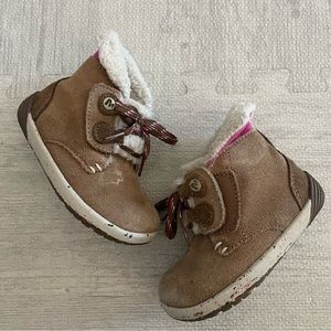 Merrell Tan Leather suede Winter Toddler Boots